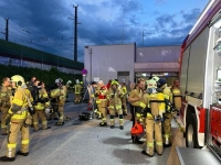 أفراد خدمات الطوارئ في موقع حريق قطار في النمسا - د ب أ