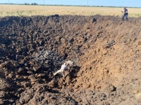 الانفجار صنع حفرة كبيرة في بلدة بريمورسكو أختارسك - وكالات