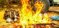 ضبط 8 مخالفين أشعلوا النار في أراضي الغطاء النباتي بمتنزه السودة - تويتر الأمن البيئي