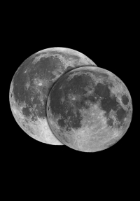 مقارنة بين الحجم الظاهري لأقرب قمر بدر وأبعد قمر بدر خلال العام - 