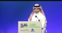 وزير السياحة أحمد الخطيب خلال كلمته في فعاليات اليوم العالمي للسياحة - اليوم