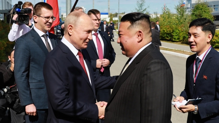 بوتين اجتمع مع كيم في ميناء فضائي روسي - موقع axios