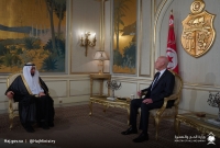 الرئيس التونسي خلال استقباله وزير الحج والعمرة- حساب الوزارة بمنصة إكس