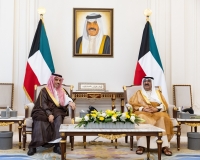 ولي عهد الكويت خلال استقباله وزير الخارجية - الخارجية (إكس)