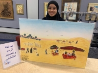 طالبات يتأهلن لنهائيات مسابقة الرسم والتصوير والخط العربي - اليوم