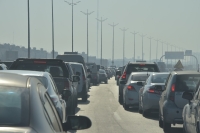 ازدحام تقاطع طريق الظهران - الجبيل مع طريق الملك سعود باتجاه الظهران