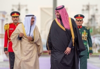 ولي العهد يقيم مراسم استقبال رسمية لأمير دولة الكويت - واس