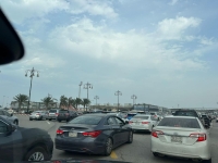 صور| ازدحام جسر الملك فهد مع اقتراب شهر رمضان