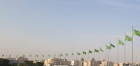 ميادين وطرق المنطقة الشرقية تزدان بالأعلام احتفاءً بيوم العلم السعودي - وكالات