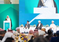 رئيس هيئة علماء المسلمين محمد بن عبدالكريم العيسى في كلمته الافتتاحية للمؤتمر - إكس رابطة العالم الإسلامي