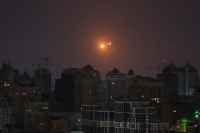 انفجار صاروخ روسي في سماء كييف- رويترز