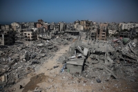 أثار العدوان الإسرائيلي المستمر على غزة - د ب أ