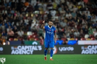 سالم الدوسري لاعب الهلال خلال مباراة كأس الدرعية للسوبر السعودي