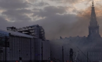 حريق البورصة القديمة في كوبنهاجن - رويترز