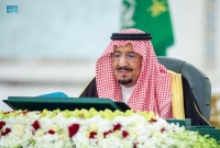خادم الحرمين الشريفين الملك سلمان بن عبدالعزيز آل سعود يرأس جلسة مجلس الوزراء‬‬‬ - واس