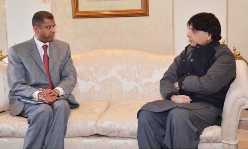 وزير الداخلية الباكستاني يلتقي القائم بأعمال سفارة خادم الحرمين الشريفين 