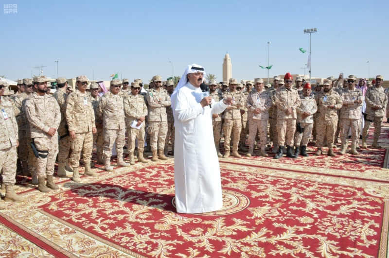 الأمير متعب بن عبدالله يستقبل قوات الحرس الوطني العائدة من نجران

