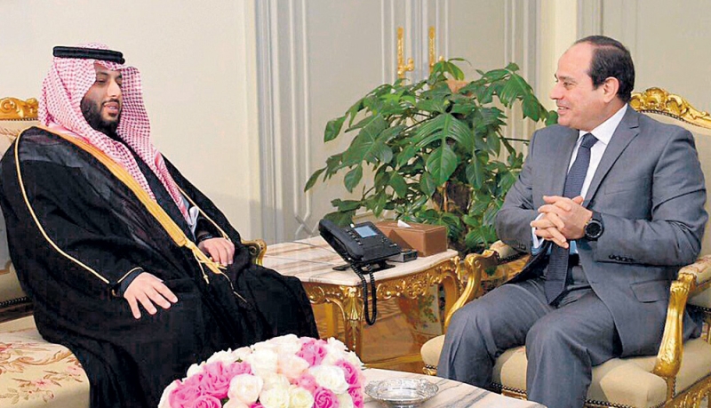 الرئيس السيسي خلال استقباله تركي آل الشيخ (واس)