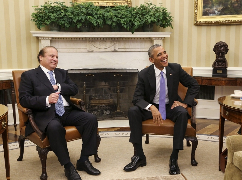 اوباما يجتمع مع نظيره الباكستاني في البيت الابيض. د ب أ