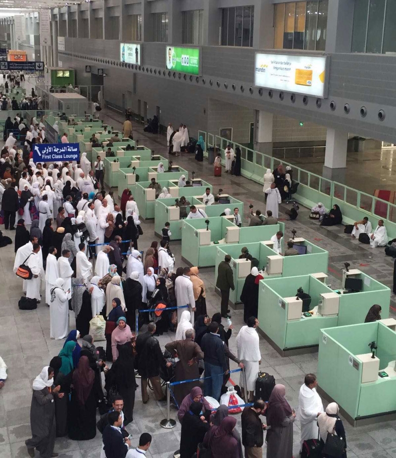سرعة إنهاء إجراءات الحجاج بمطار جدة الدولي (اليوم)