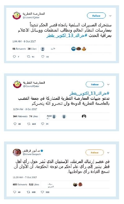 المعارضة القطرية تدعو لـ«جمعة غضب» في الدوحة