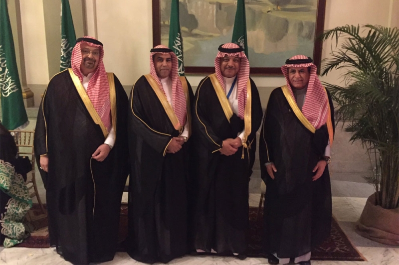 وزير النقل خلال حفل استقبال المملكة العربية السعودية للوفود المشاركة في أعمال الجمعية العمومية ال ٣٩ للإيكاو.
