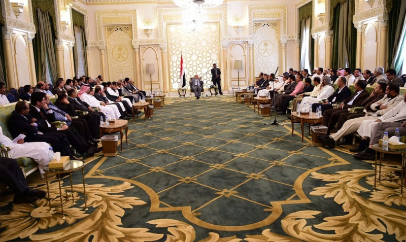 الرئيس اليمني: انتصرنا في معركة الوجود بمساندة التحالف العربي