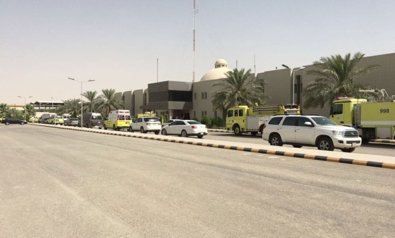 الدفاع المدني بمدينة الرياض يُسيطر على ( التماس كهربائي ) بمستشفى النقاهه