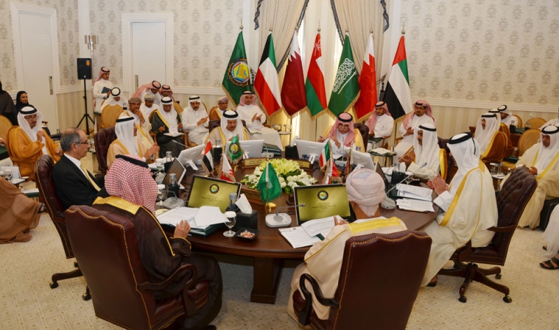 وزراء التجارة الخليجية خلال اجتماعهم بالرياض