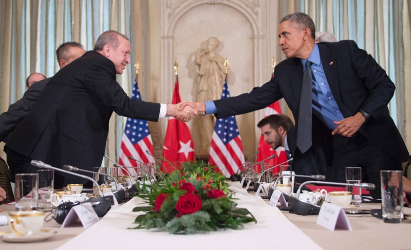 أردوغان عقب لقائه أوباما في باريس : بحثنا التطورات الأخيرة في العلاقات بين تركيا وروسيا
