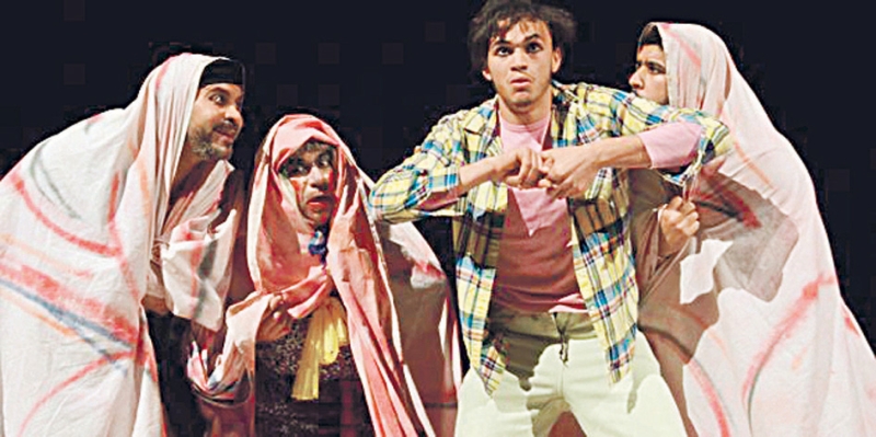 مشهد خلال مهرجان المسرح العربي في تونس