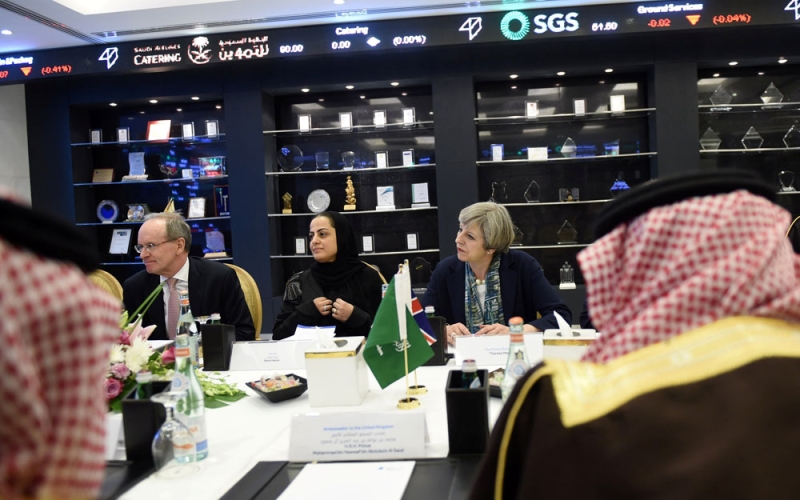 رئيسة وزراء بريطانيا تزور شركة السوق المالية السعودية 