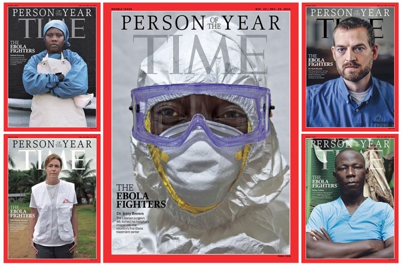 مجلة «التايم» تختار محاربو الإيبولا شخصية عام 2014
