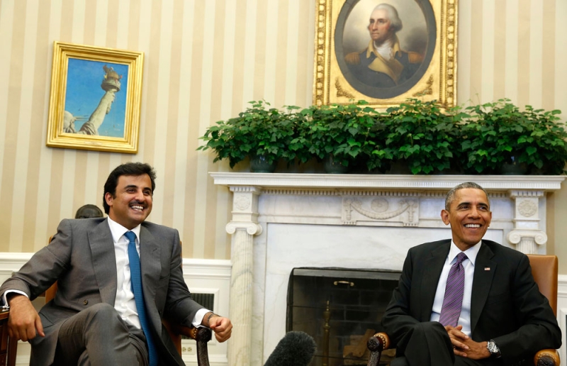 أوباما في لقائه مع أمير قطر : سوريا لا يمكنها أن تستقر تماما إلا برحيل الأسد