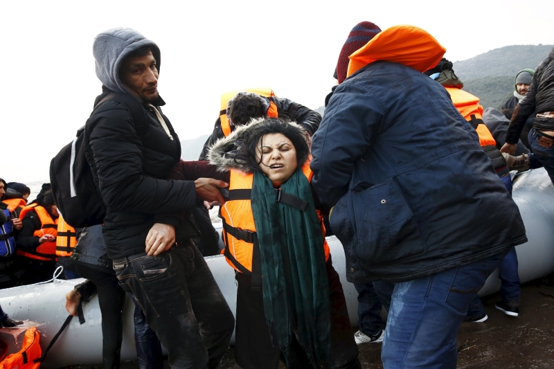 مهاجرون وصلوا الى اليونان بحرا