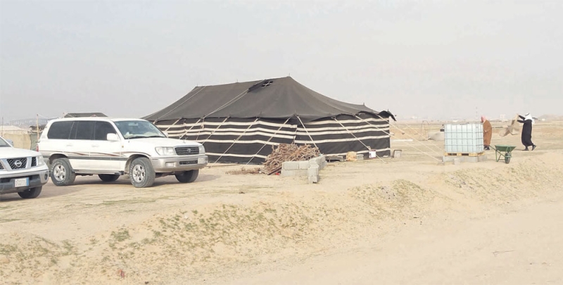 أحد المخيمات جاهز لاستقبال المتنزهين (تصوير: منيس الشيحي)