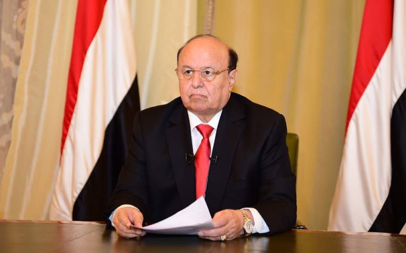 الرئيس هادي يدعو اليمنيين إلى الانتفاض في وجه الحوثيين ومقاومتهم
