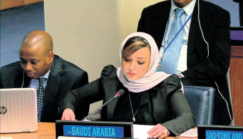 د. منال حسن رضوان خلال كلمتها في جلسة مجلس الأمن حول الشرق الأوسط (اليوم)