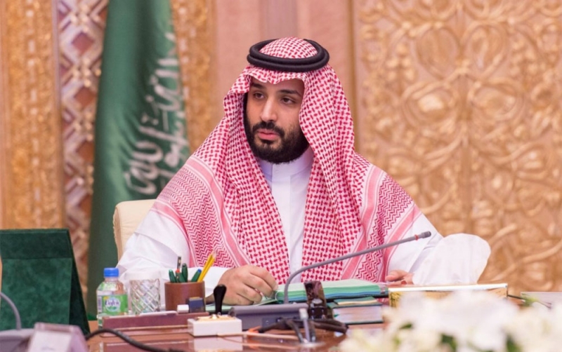 الأمير محمد بن سلمان خلال ترؤسه إحدى جلسات المجلس