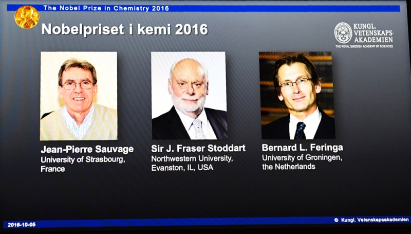 3 علماء يفوزون بجائزة نوبل في الكيمياء لعام 2016