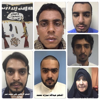 صور نشرتها وزارة الداخلية الكويتية للخلية الإرهابية