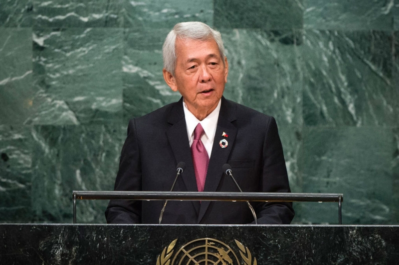 Perfecto Yasay, Secretary for Foreign Affairs of the Republic of the Philippines, addresses the general debate of the General Assembly’s seventy-first session. UN Photo/Manuel Elias
