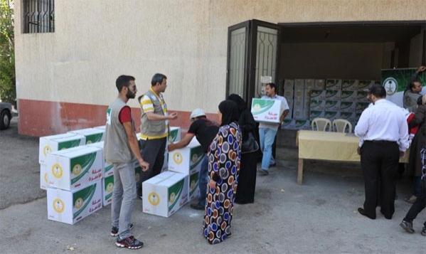 الحملة الوطنية السعودية لنصرة الأشقاء السوريين توزع الحصص الغذائية في منطقة البقاع