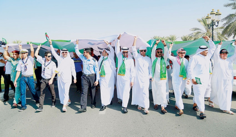 احتفالات سعودية إماراتية باليوم الوطني للإمارات