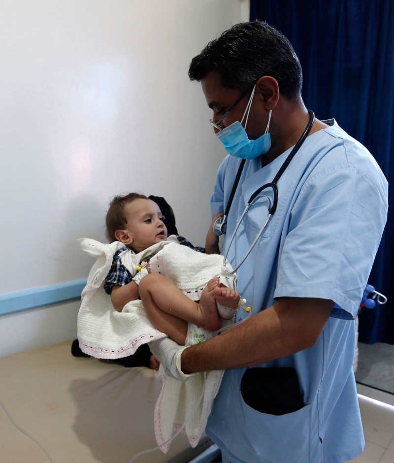 يونيسف أكدت ارتفاع حالات الإصابة بمرض الكوليرا في اليمن (أ ف ب)