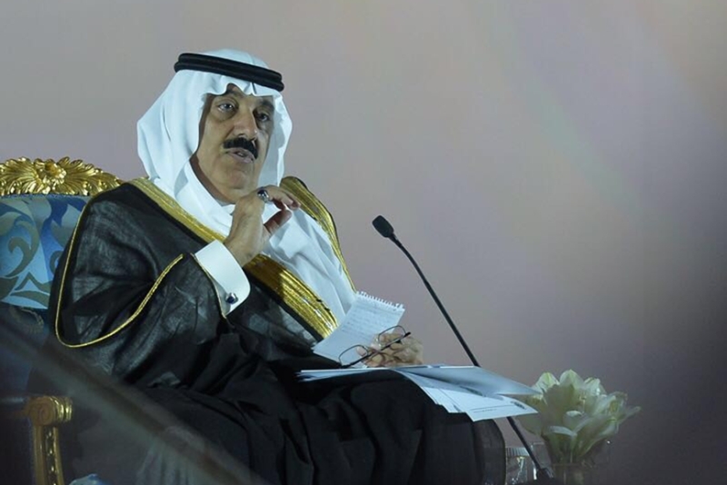  الأمير متعب بن عبدالله خلال المؤتمر أمس
