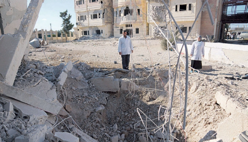 دمار خلفته براميل النظام المتفجرة في مدينة نوى بمحافظة درعا