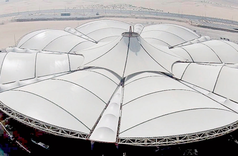 أكبر مظلة لبيع التمور في العالم بمدينة الملك عبدالله
