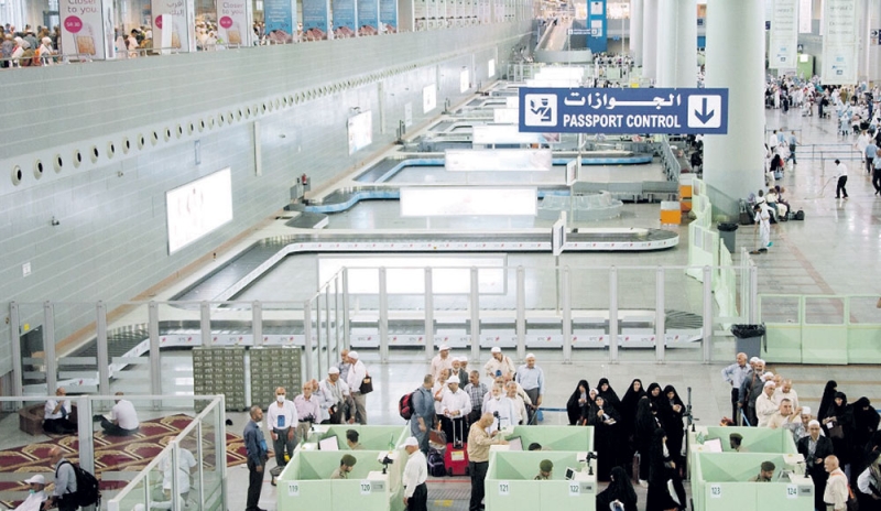 إنهاء إجراءات الحجاج المغادرين من مطار جدة