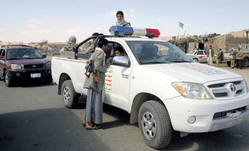 دورية أمنية تابعة للحوثي